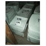 LOT OF 60 SQUARE PLATES 6"