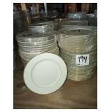 LOT OF 120 GOLD TRIM PLATES 8"