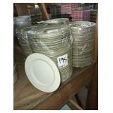 LOT OF 120 GOLD TRIM PLATES 8"