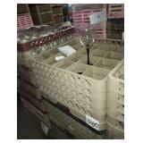 RACKS OF BLACK STEM WINE GLASSES