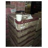 RACKS OF COFFEE CUPS