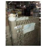 RACKS OF GOLD TRIM PATTERN COFFEE CUPS