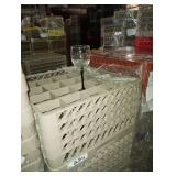 RACKS OF BLACK STEM WINE GLASSES