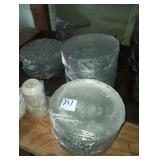 LOT OF 141 GLASS PLATES 11"