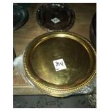 LOT OF 12 PLATED TRAYS 14"