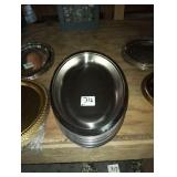 LOT OF 15 HEAVY OVAL SS PANS 20"