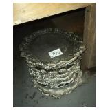 LOT OF 16 SILVER PLATED OVAL TRAYS 15"