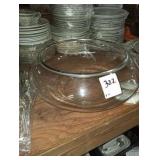 SILVER TRIM PUNCH BOWL