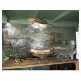 LOT OF 29 GLASS CAKE STANDS