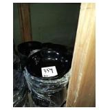 LOT OF 80 BLACK BOWLS 6-1/2"