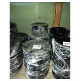 LOT OF 179 BLACK PLATES 8"