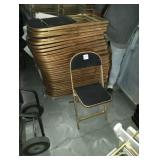 GOLD METAL FOLDING CHAIRS WITH CUSHIONS