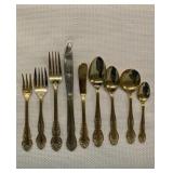 LOT OF 2236 PCS GOLD PLATED FLATWARE