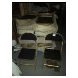 BLACK FABRIC FOLDING CHAIRS