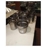 LOT OF 12 SS INSERT POTS