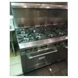 US RANGE 6 BURNER GAS STOVE WITH OVEN