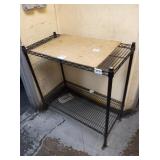 BLACK COATED 2 SHELF METRO RACK