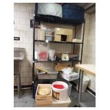 BLACK COATED RACK WITH ASSORTED CONTENTS