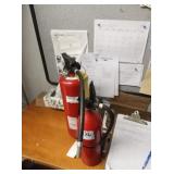 RED FIRE EXTINGUISHERS
