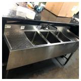 3 COMPARTMENT BAR SINK 60" X 19"