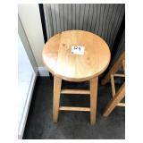 WOOD STOOLS 12" ROUND X 24" HIGH