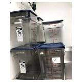 CAMBRO BINS - (6) 22 QT (1) 18 QT