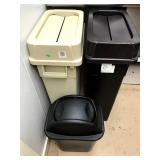 ASSORTED TRASH BINS