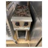 L&J 2 BURNER GAS STOVE WITH SS STAND 12" X 27"