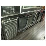 8 FT REMOTE BACKBAR COOLER WITH 4 SLIDING DOORS