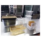 LOT OF 11 PLASTIC BINS