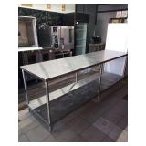 SS TABLE 108" X 30" X 36" TALL