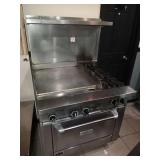 US RANGE 2 BURNER WITH FLAT GRILL & OVEN