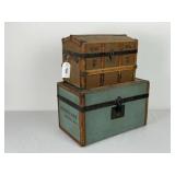 2 Small Antique Trunks