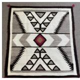 Navajo Rug with Red Diamond Center