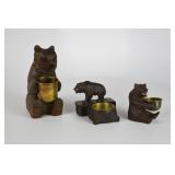 3 Black Forest Bear Carvings