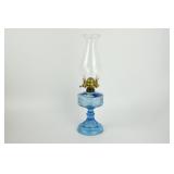 Blue Glass Oil Lamp