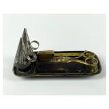 Brass Candle Snuffer w/ Toleware Tray