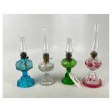 4 Miniature Oil Lamps