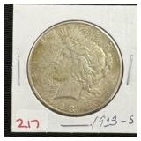 1923-S Peace Silver Dollar