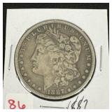 1887 Morgan Silver Dollar