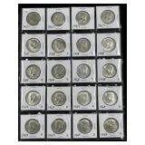 20 Kennedy 40% Silver Half Dollars (1966-1969)