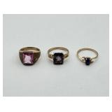 10kt Gold Rings - 4.5 dwt - 3 Rings