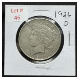 1926-D Peace Silver Dollar