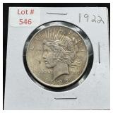 1922 Peace Silver Dollar