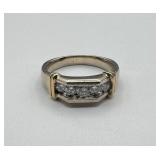 14kt Gold Men's Diamond Wedding Band - 6.1 dwt
