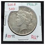 1922 Peace Silver Dollar