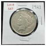1923 Peace Silver Dollar