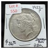 1922 Peace Silver Dollar