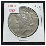 1924 Peace Silver Dollar