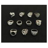 11 Silver Estate Rings - 2.1 troy oz